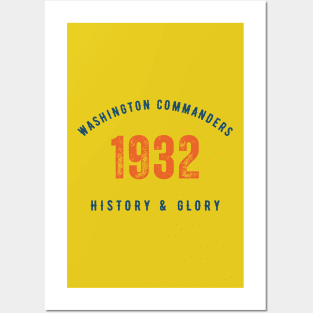 WASHINGTON COMMANDER HISTORY AND GLORY 1932 Posters and Art